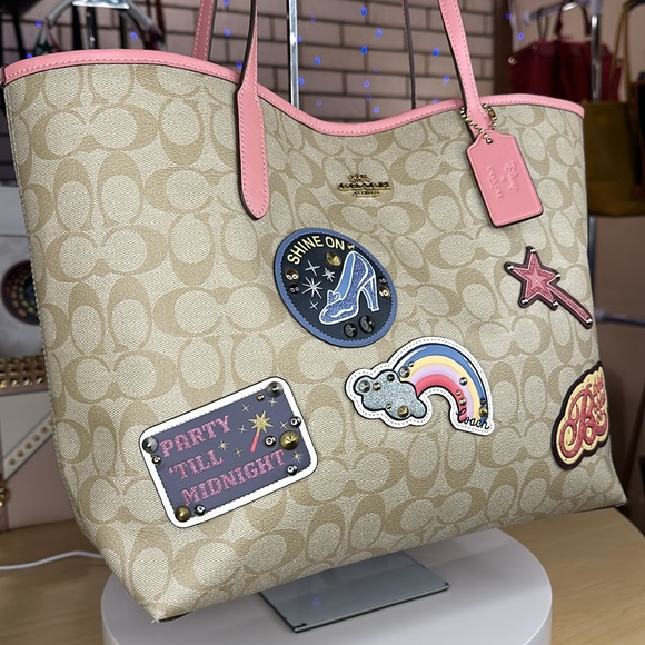 Coach Handbags - 💥COACH x DISNEY - Cinderella City Tote In Signature Canvas With Patches - CM534